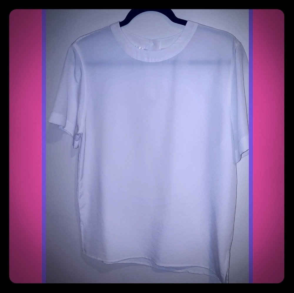 Women's Jones New York Sheer Blouse size 10 Ivory